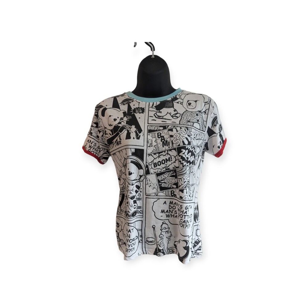 Fresh Laundry Men T-Shirt Small White Graphic Comic Tee